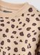 Beige pure cotton crew-neck sweatshirt with animal print_3