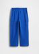 Blue Cotton Cargo Trousers_1