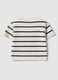 T-shirt in puro cotone a righe multicolor da bimbo regular fit_1