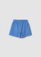 Girls&rsquo; light blue pure cotton shorts with elasticated waist_1