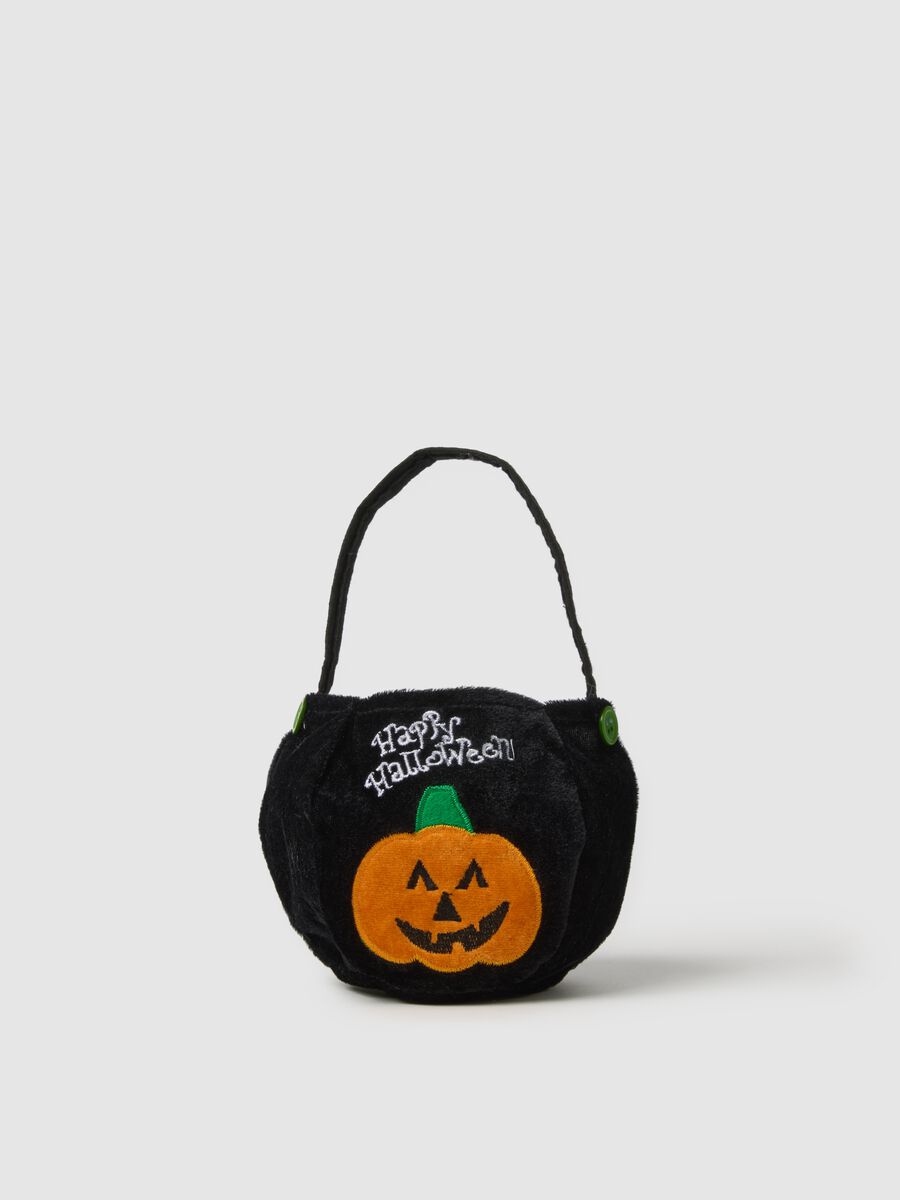 Black Bag with Pumpkin Print_0