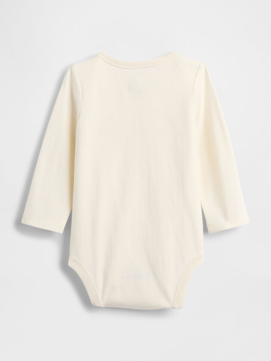 White Cotton Baby Bodysuit_1