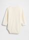 White Cotton Baby Bodysuit_1