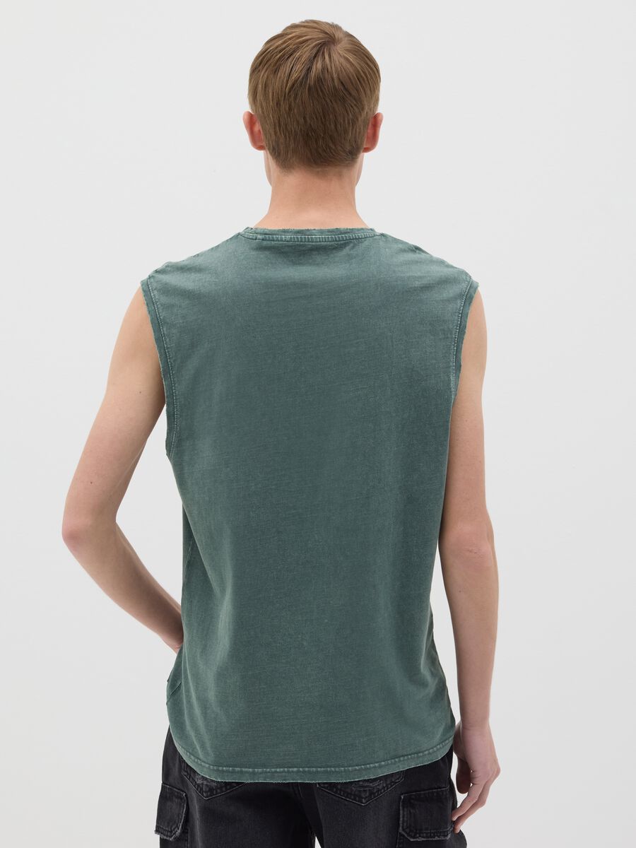 Cotton racerback vest with round neck_2