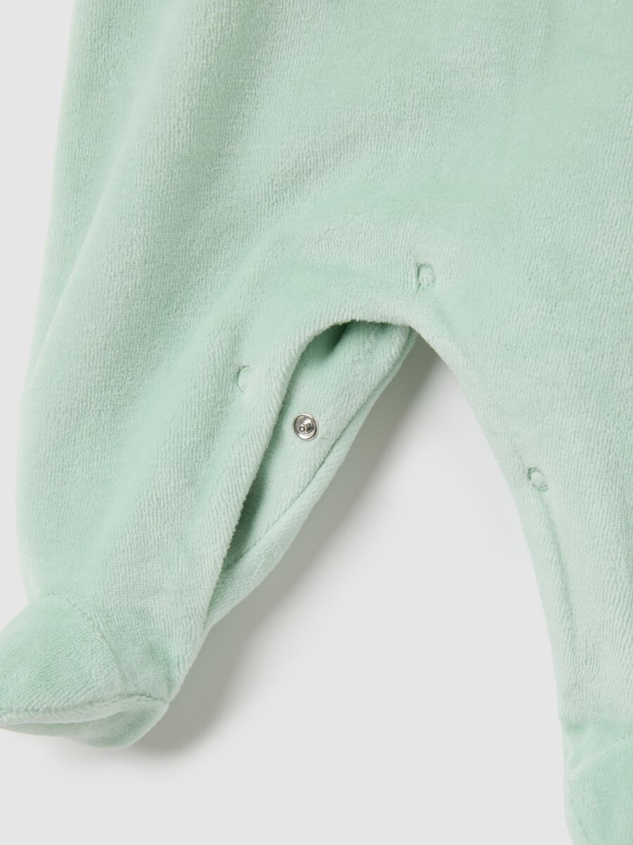 Tutina verde per neonato in misto cotone_3