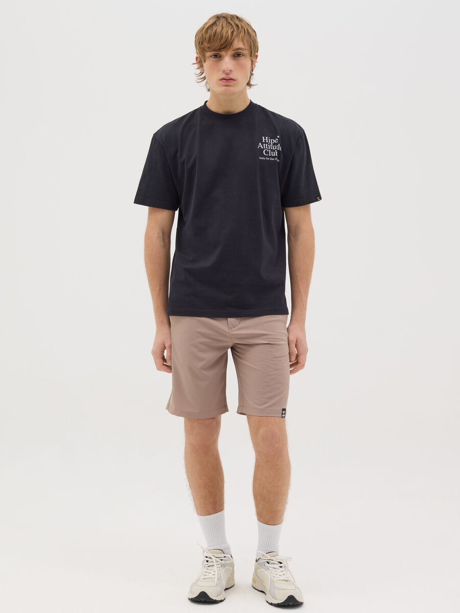 Beige Stretch Fabric Boxer Shorts Milk+Hero_0