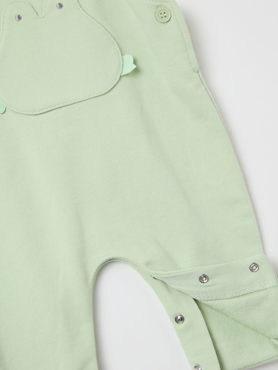 Dungarees and T-shirt set in cotton_2