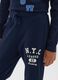 Boys' Blue Regular Fit Cotton Jogger Trousers_1