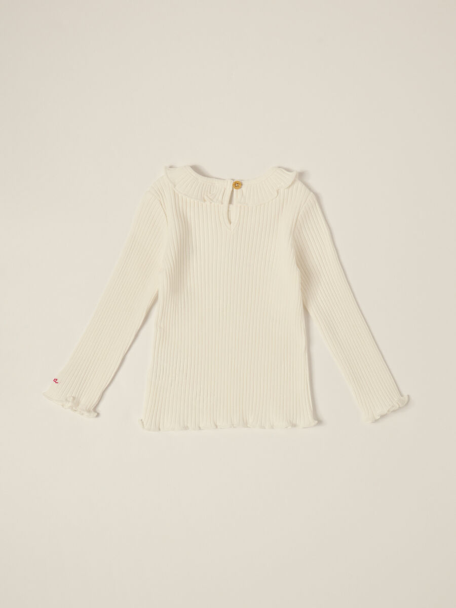 White long sleeve top with embroidery_1