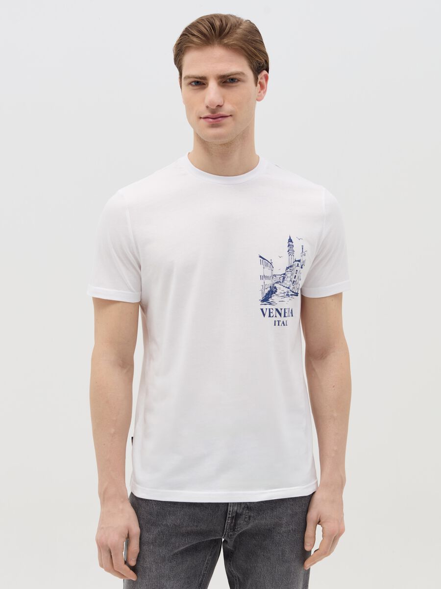 Cotton T-shirt with "Venezia" print_0