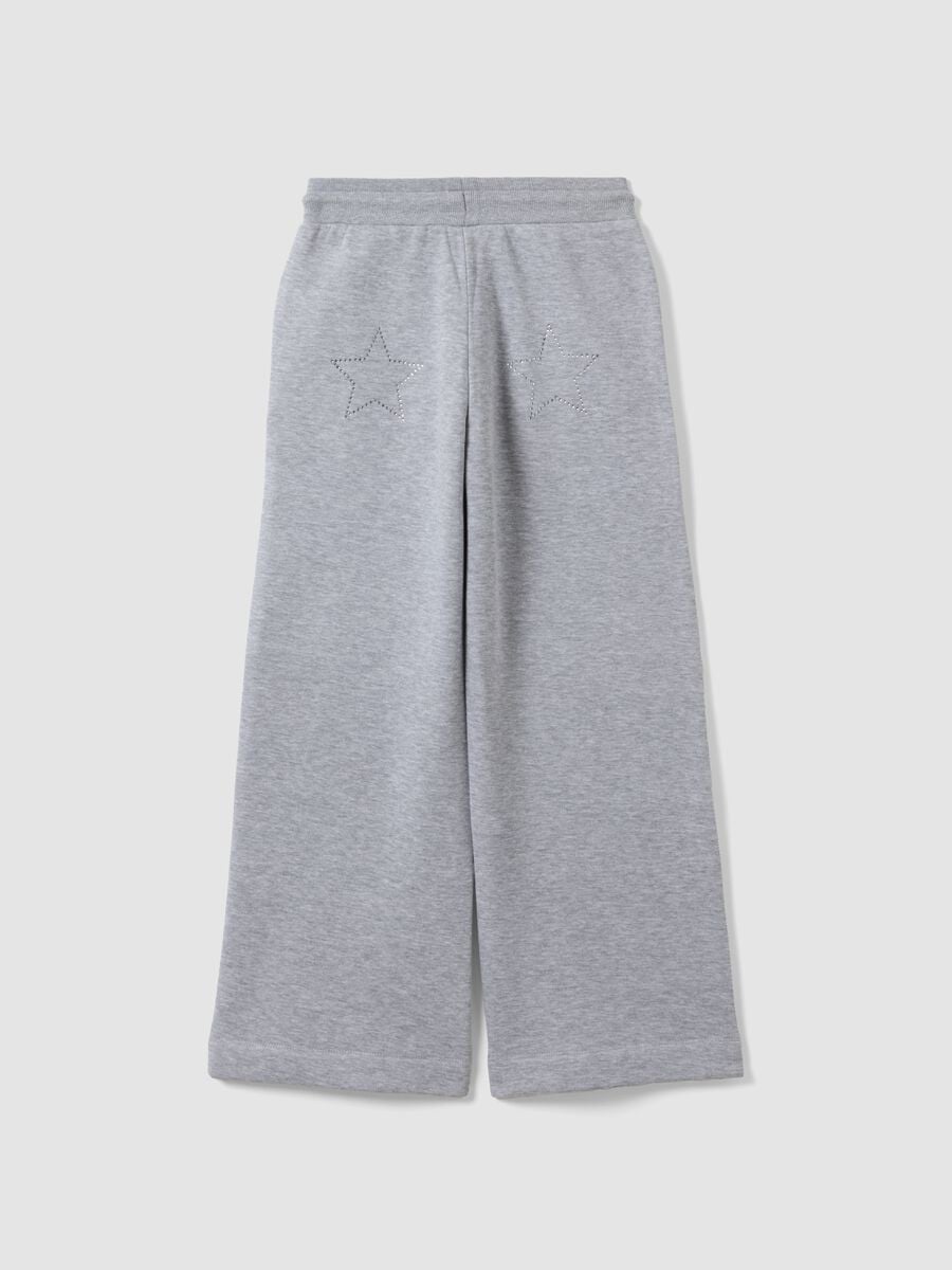 Girls&rsquo; grey cotton-blend regular-fit joggers_1