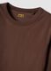 T-shirt marrone in jersey di puro cotone a maniche lunghe regular fit_1
