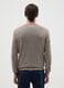 Beige mixed regular fit sweater_3