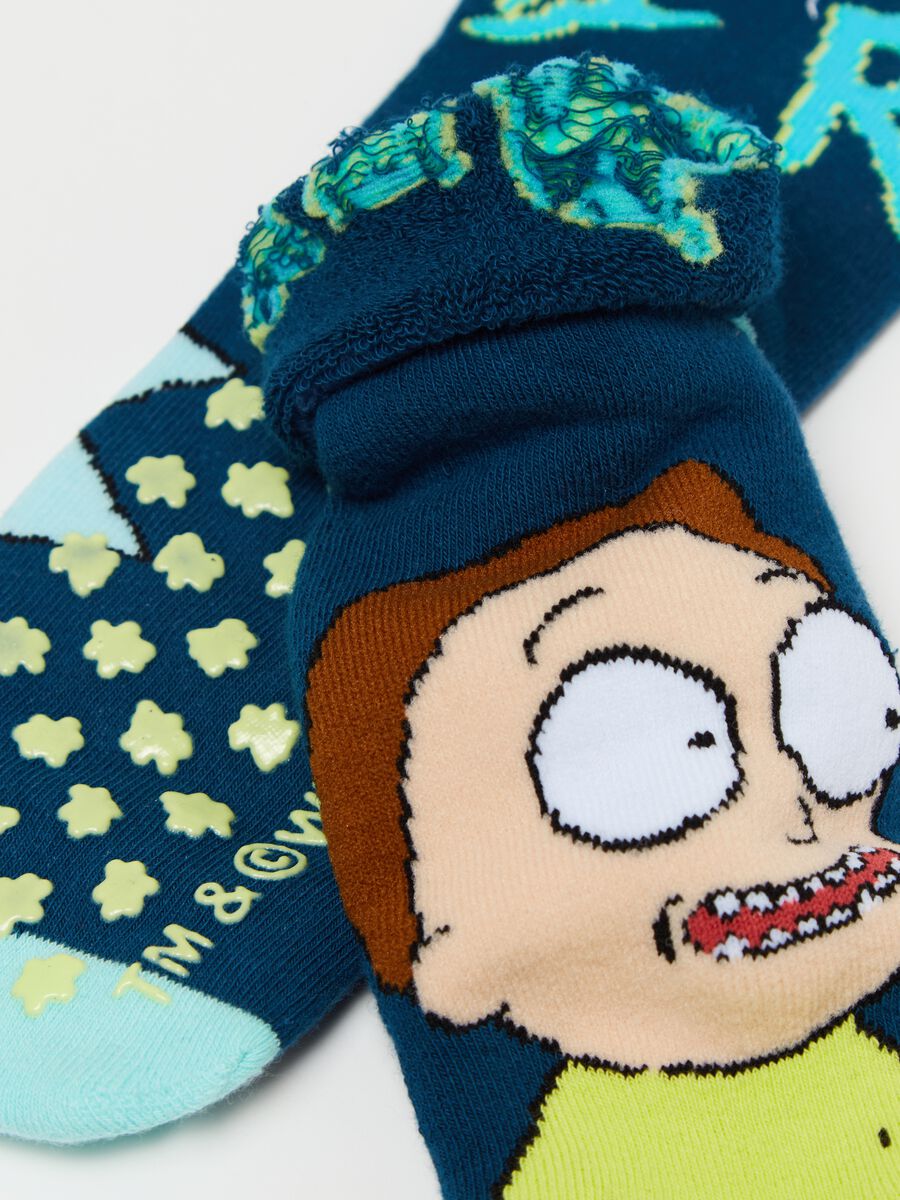 Slipper socks with Rick and Morty design_2