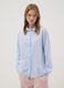 Blue striped pure cotton regular fit shirt_2