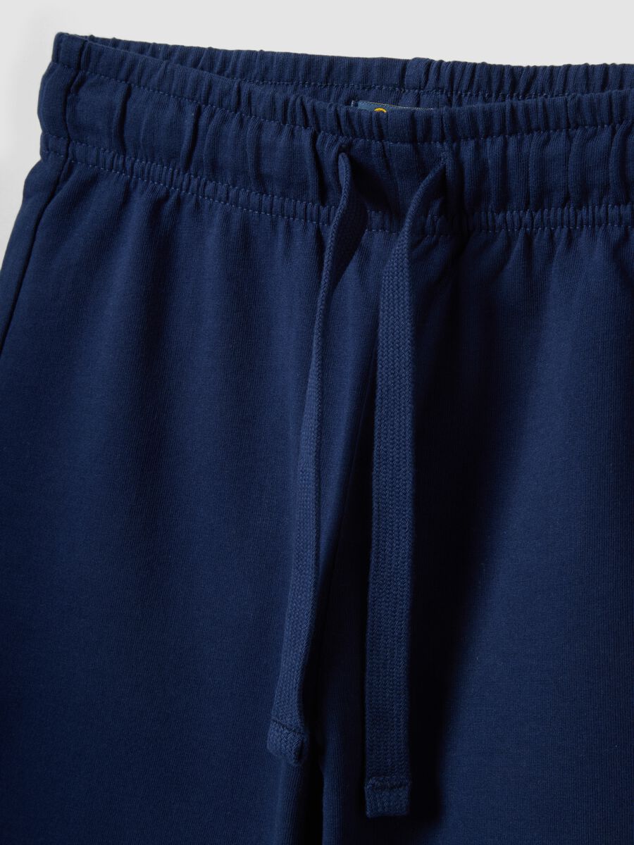 Shorts in puro cotone blu da bambino regular fit_2