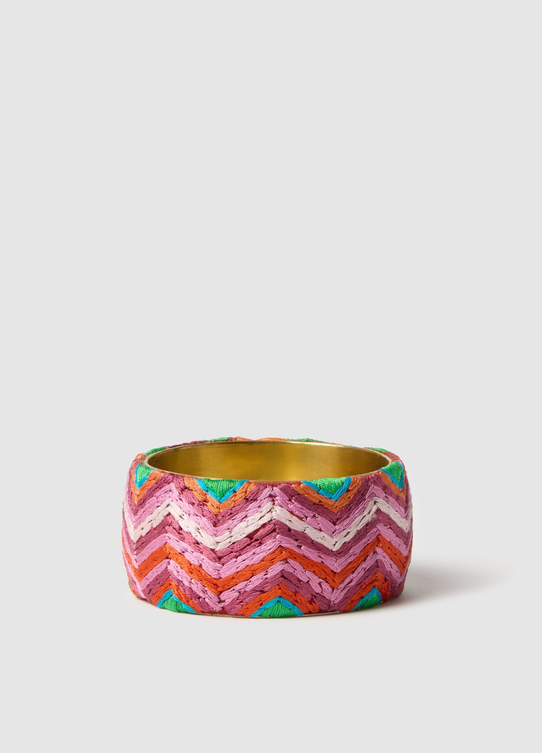 Bracciale rigido con fili multicolore