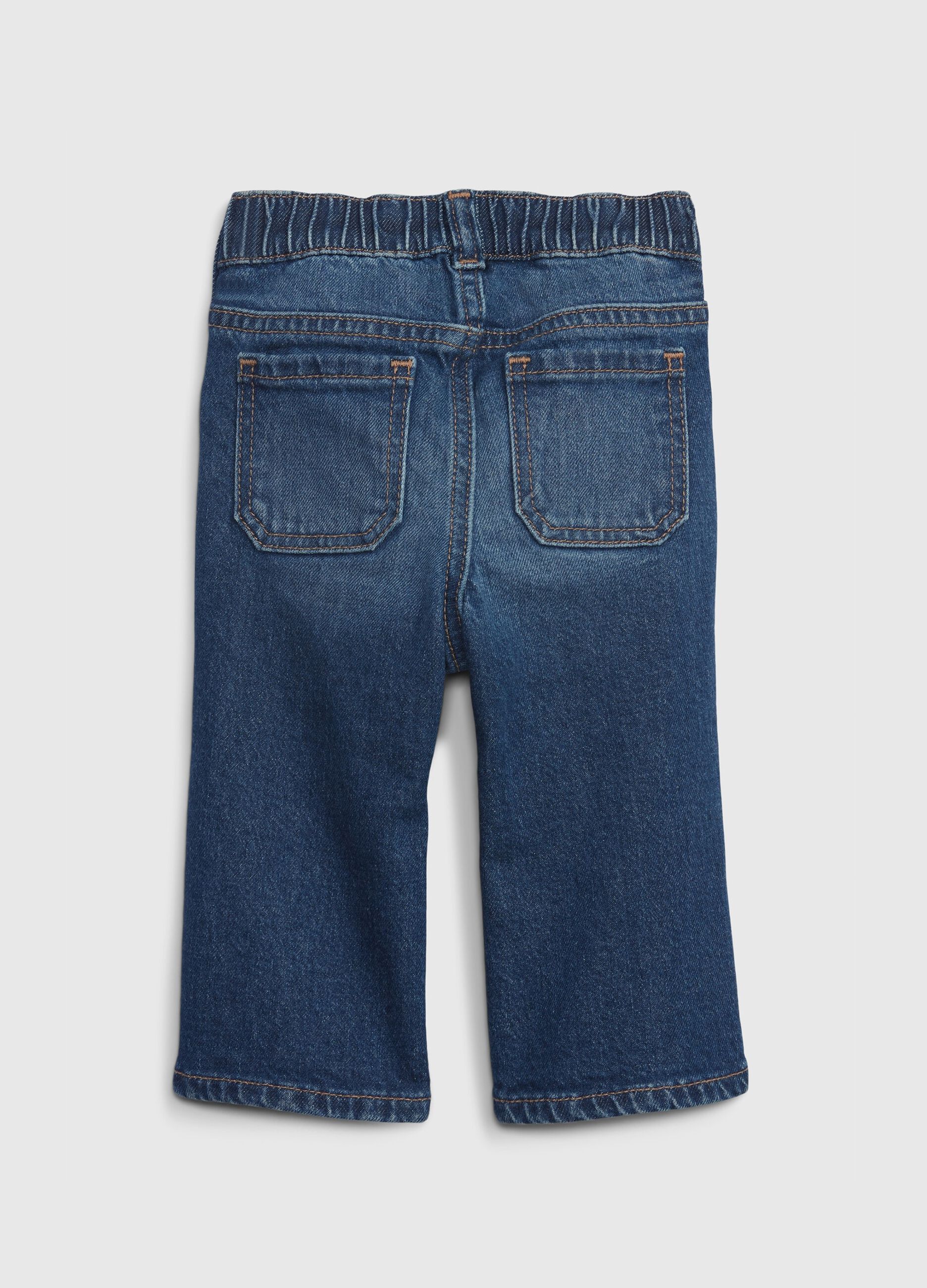 Jeans flare fit in cotone bio