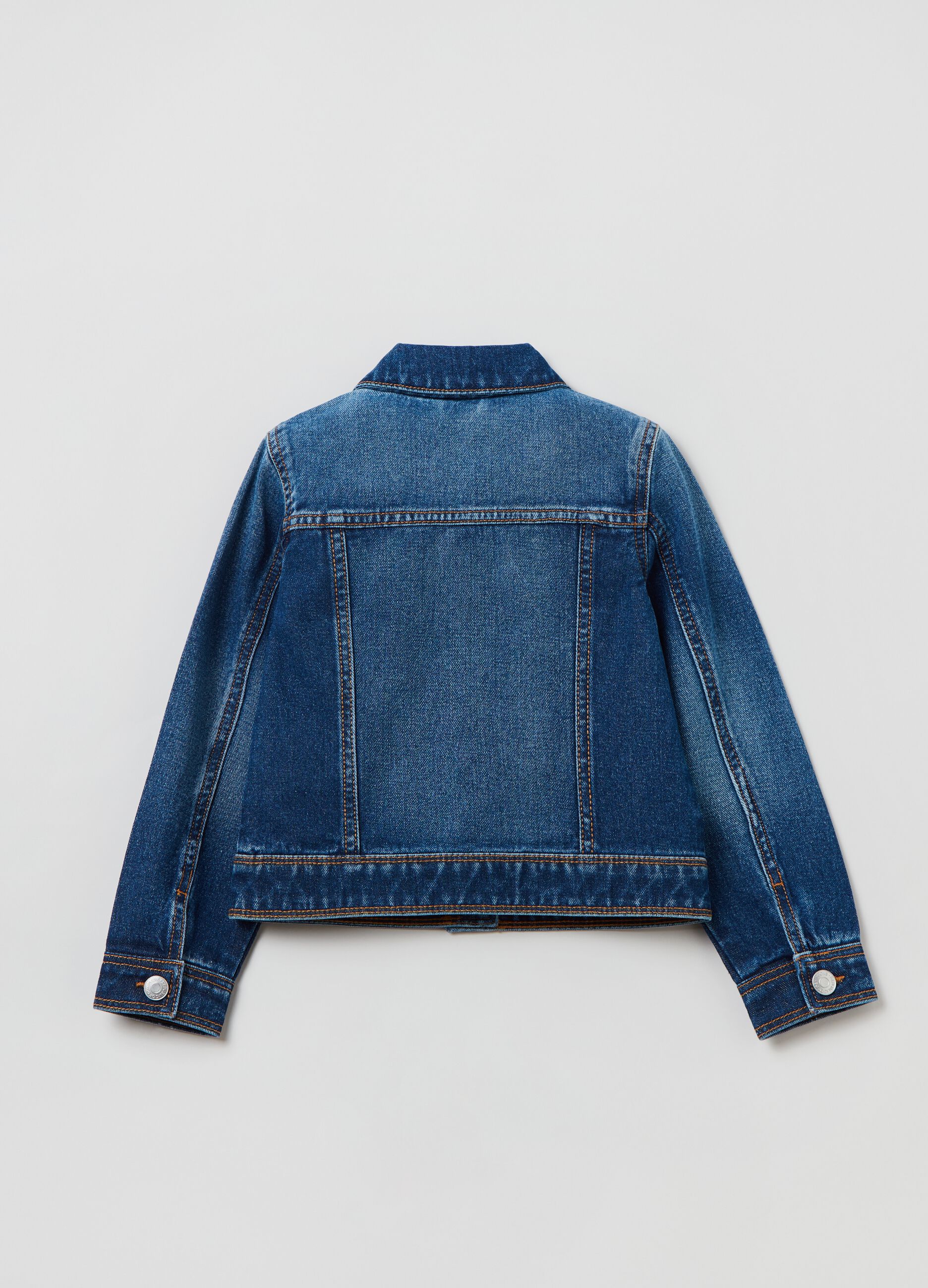 Denim jacket with patch