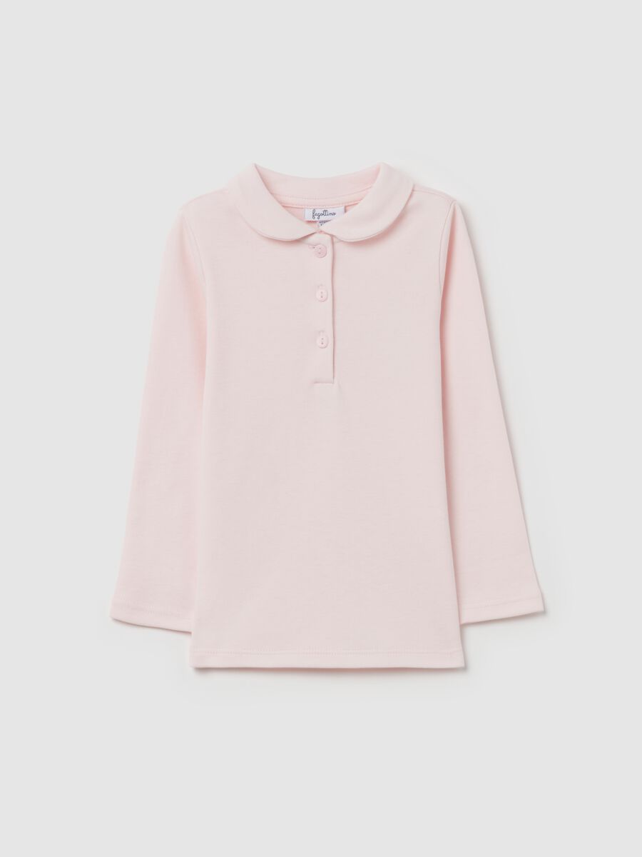 Polo a maniche lunghe in cotone_0