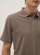 Regular fit brown pure cotton polo_3