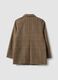 Blazer marrone in misto lana a quadri_2