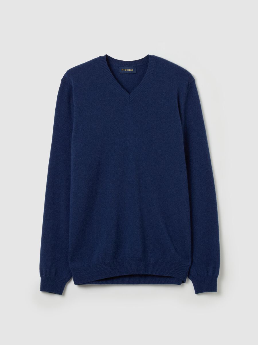 Lambswool pullover with V neck_4