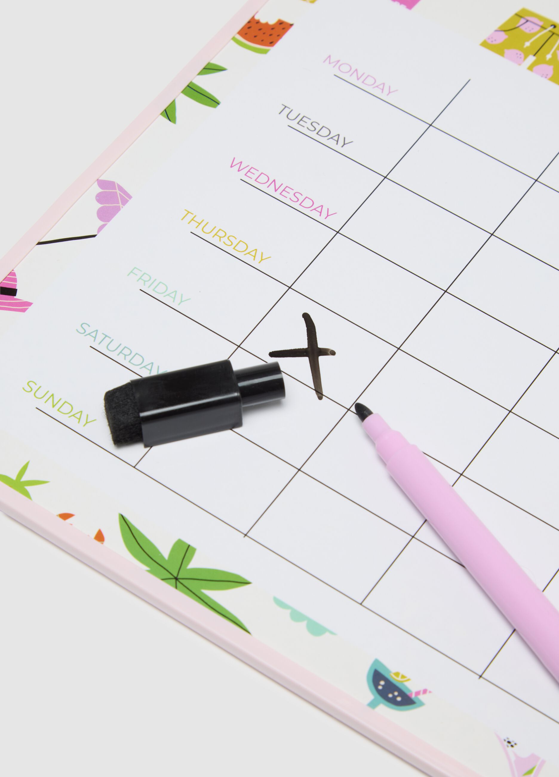 Calendario magnetico settimanale da donna in plastica colorato