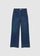 Blue Stretch Cotton Regular Fit Trousers_4