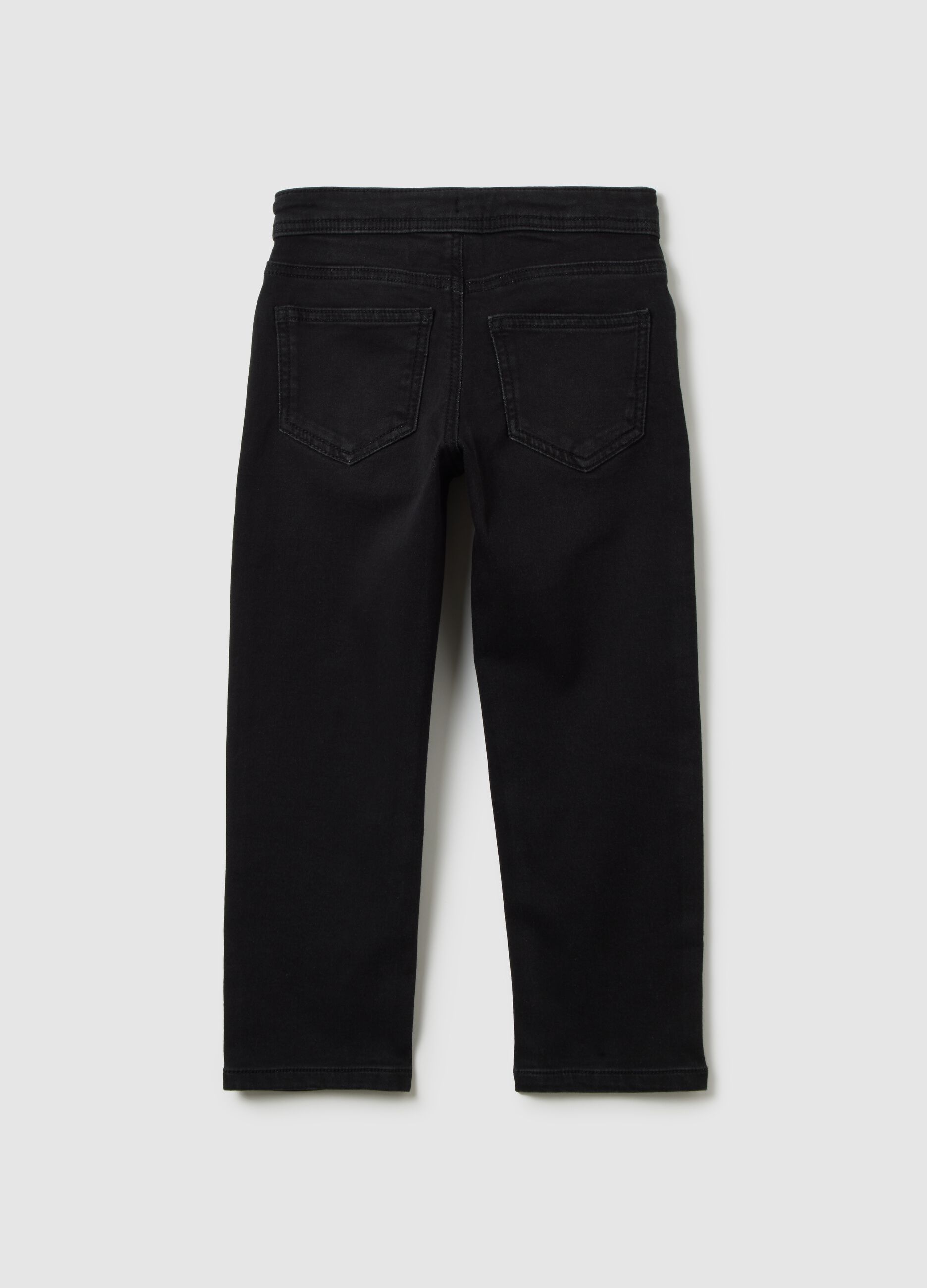 Black denim trousers for kids