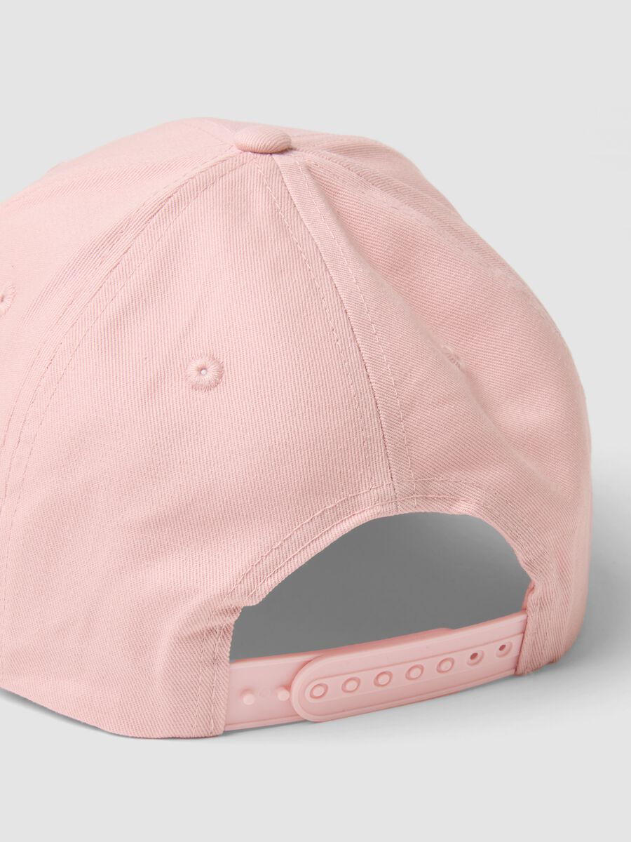 Cappello da baseball in puro cotone rosa con scritta_2