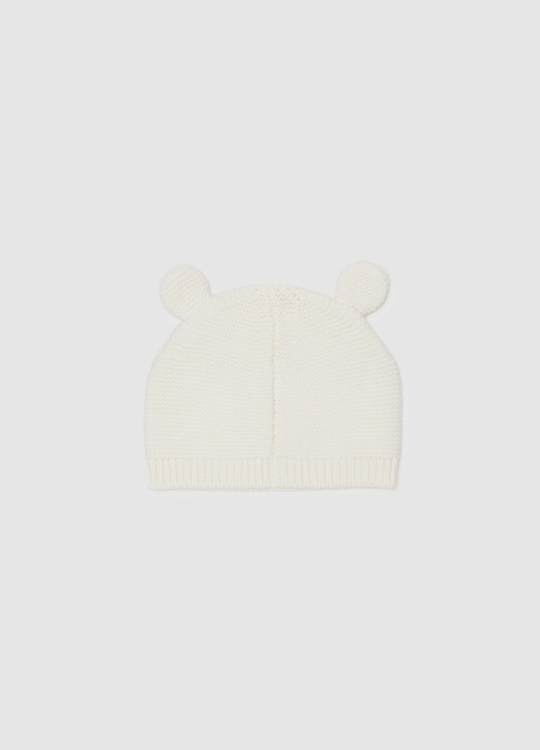 White pure cotton newborn cap