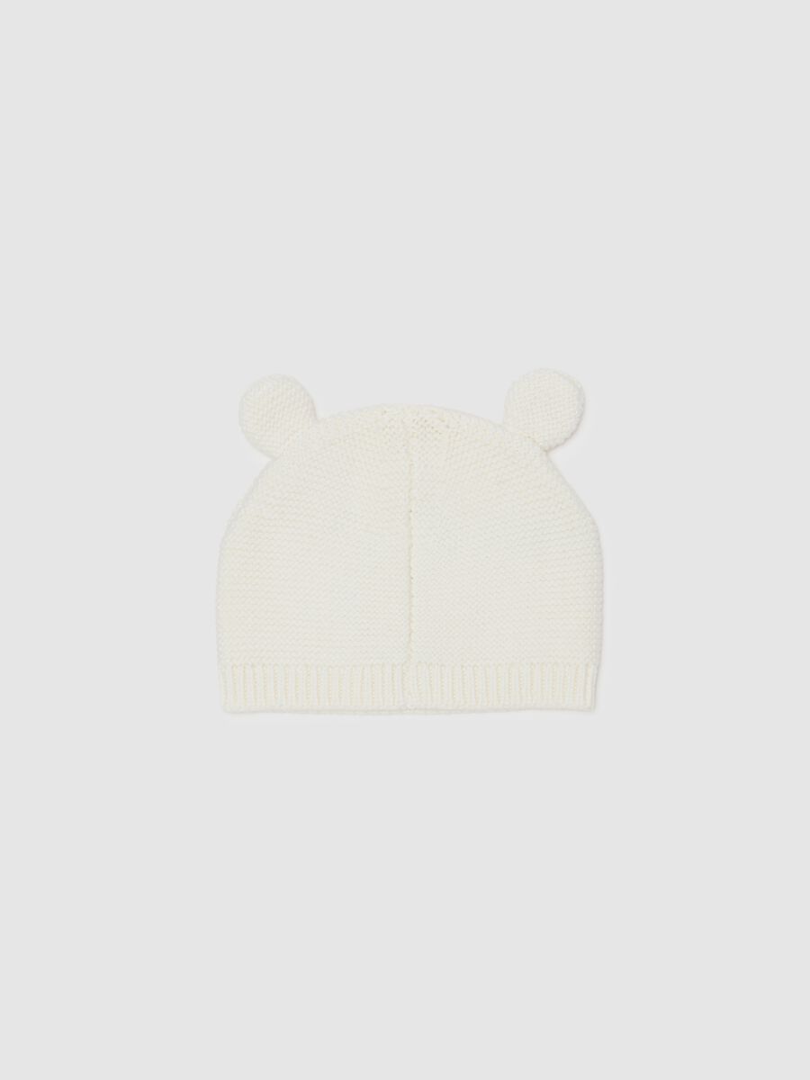 White pure cotton newborn cap_1