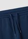 Blue pure cotton joggers with contrast print for boys_3