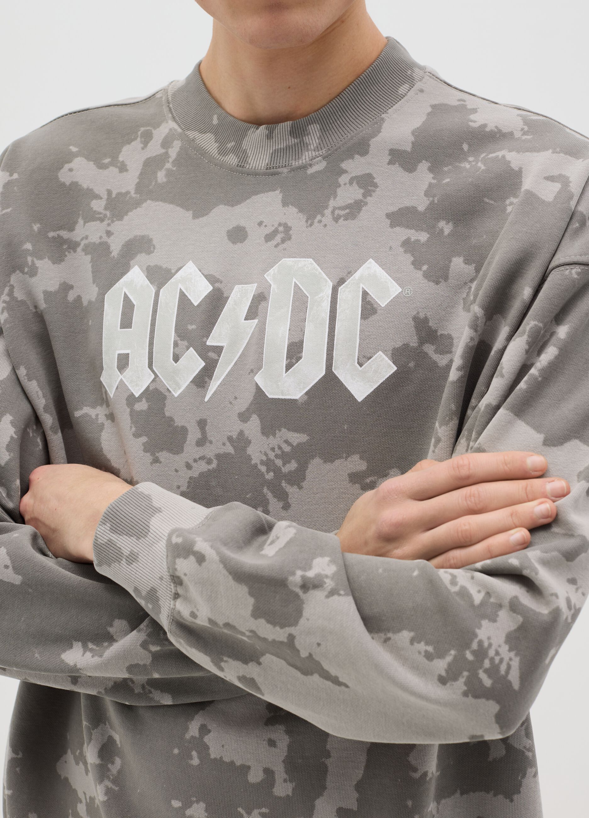 Felpa camouflage stampa AC/DC