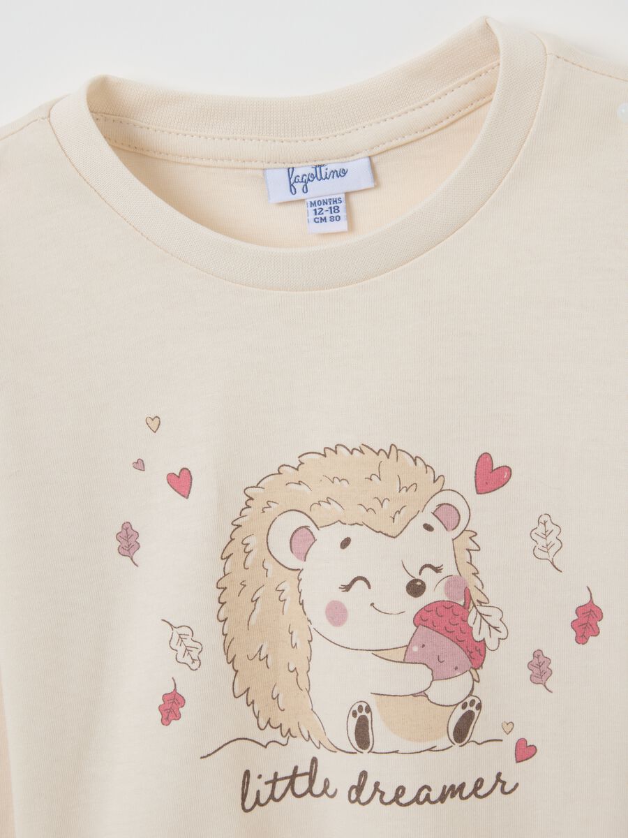 Girls' Long Sleeve Pink Cotton T-shirt_3