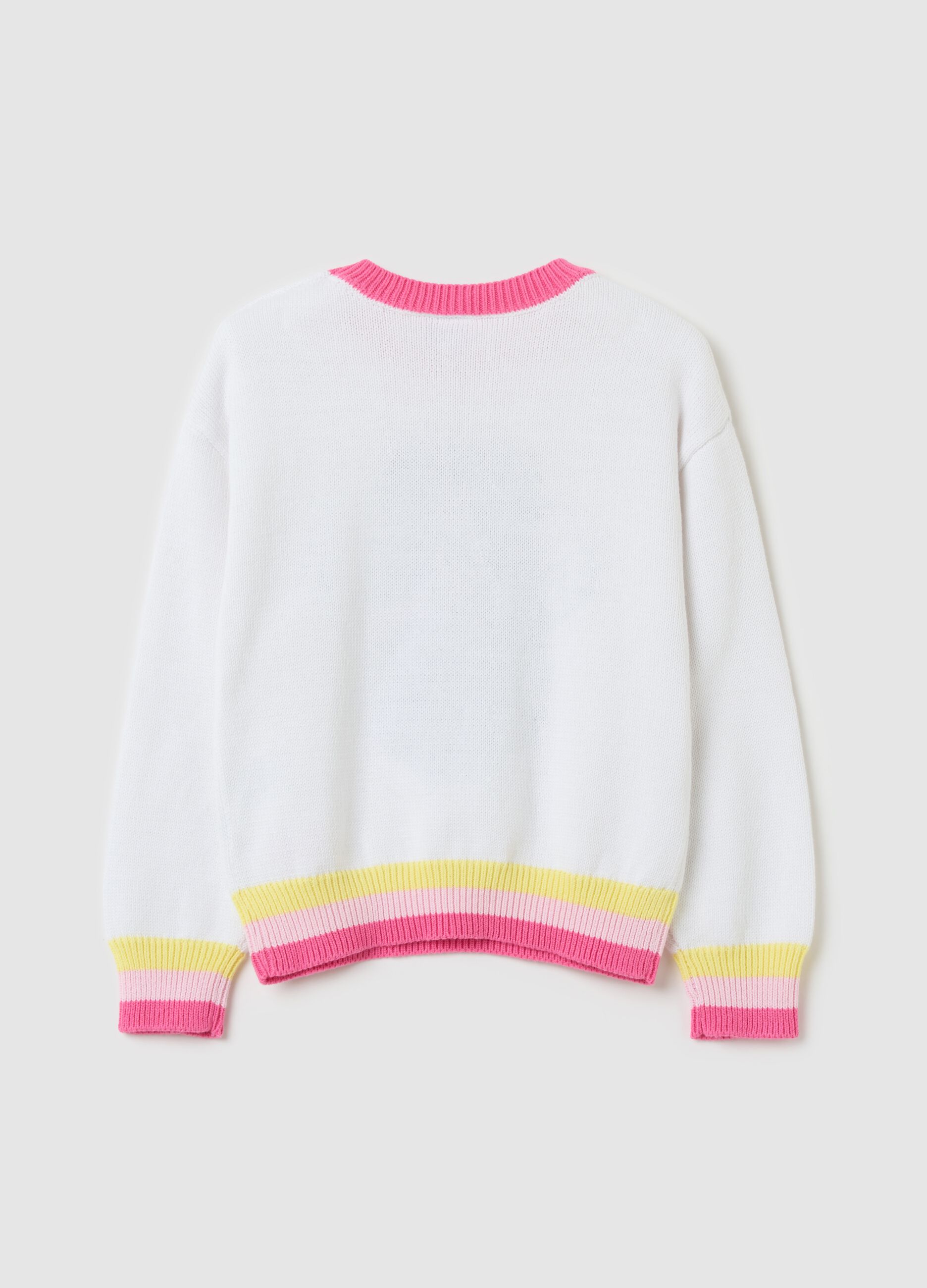 Cotton pullover with jacquard Minnie Mouse design