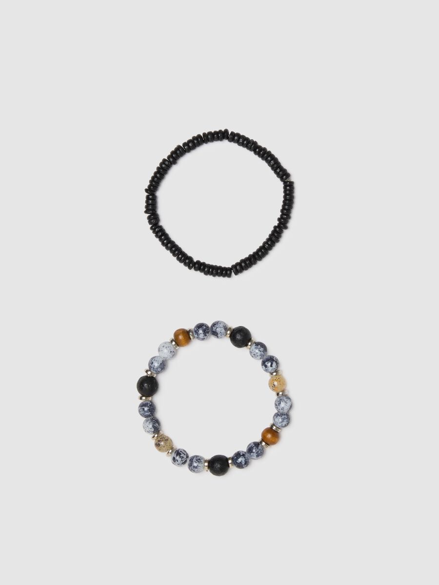 Multicolour glass bracelet twin pack_0