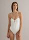 White one-piece swimsuit in stretch fabric with removable straps_2