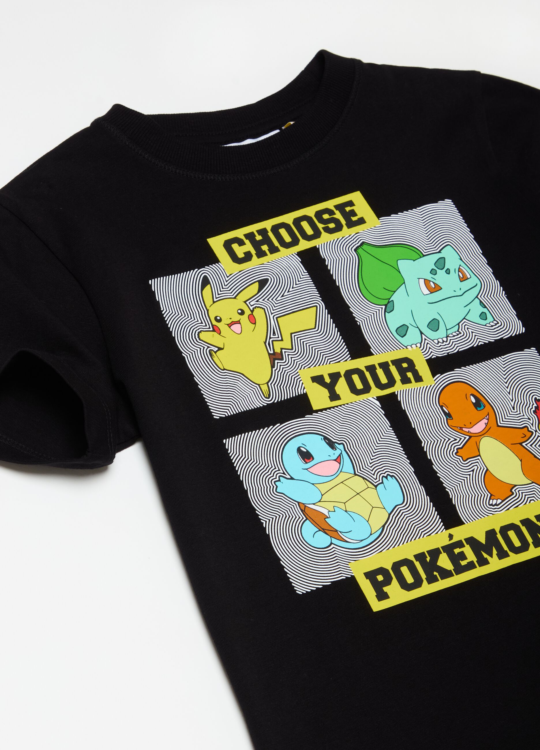 T-shirt stampa personaggi Pokemon