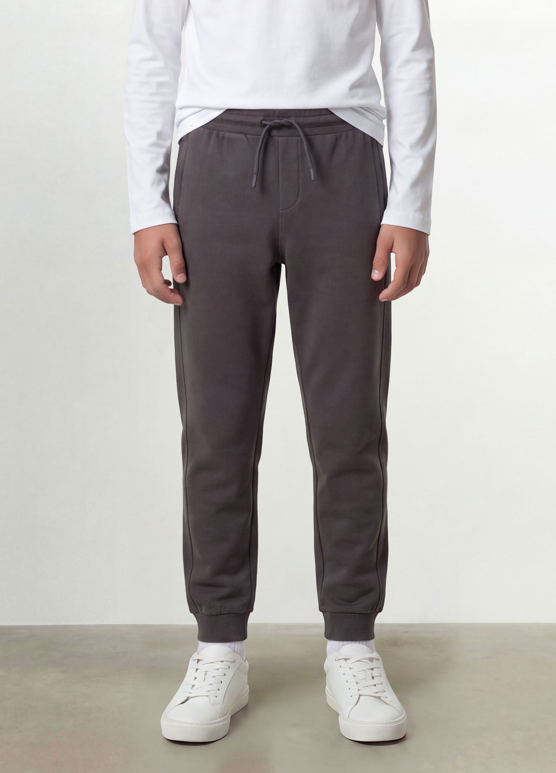 Grey organic cotton joggers