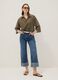 Green long-sleeve viscose-blend blouse, regular fit_1