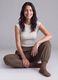 White ribbed stretch-modal fitted T-shirt ALTAVIA STUDIO_1