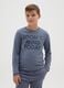 Boys' long blue pure cotton top regular fit_0