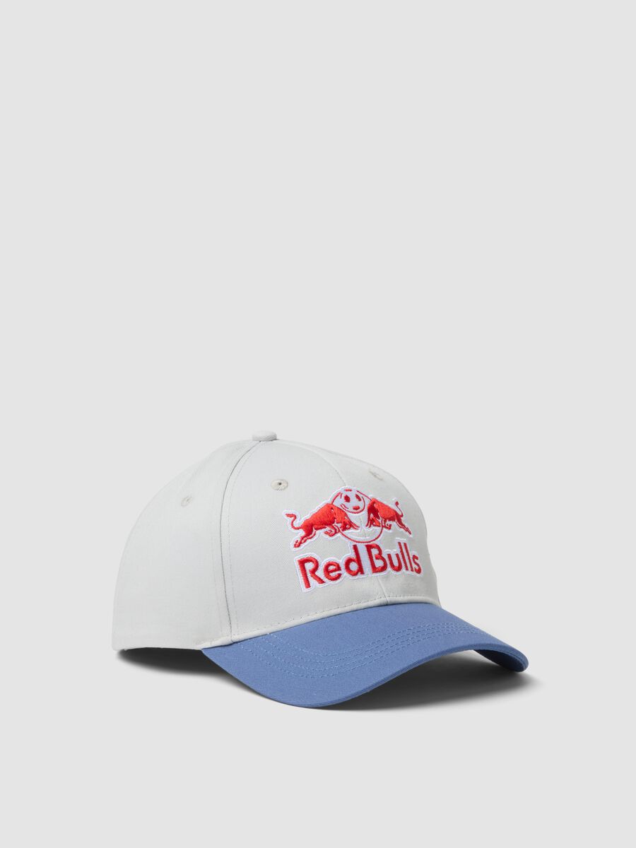 White pure cotton baseball cap with New York Red Bulls embroidery_0