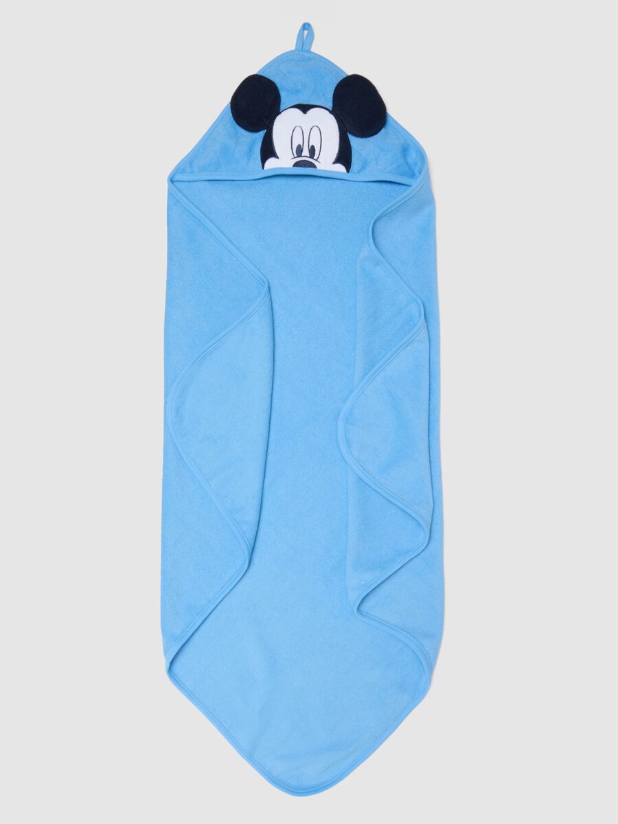 Blue baby cotton blend robe shaped like Mickey Mouse_1