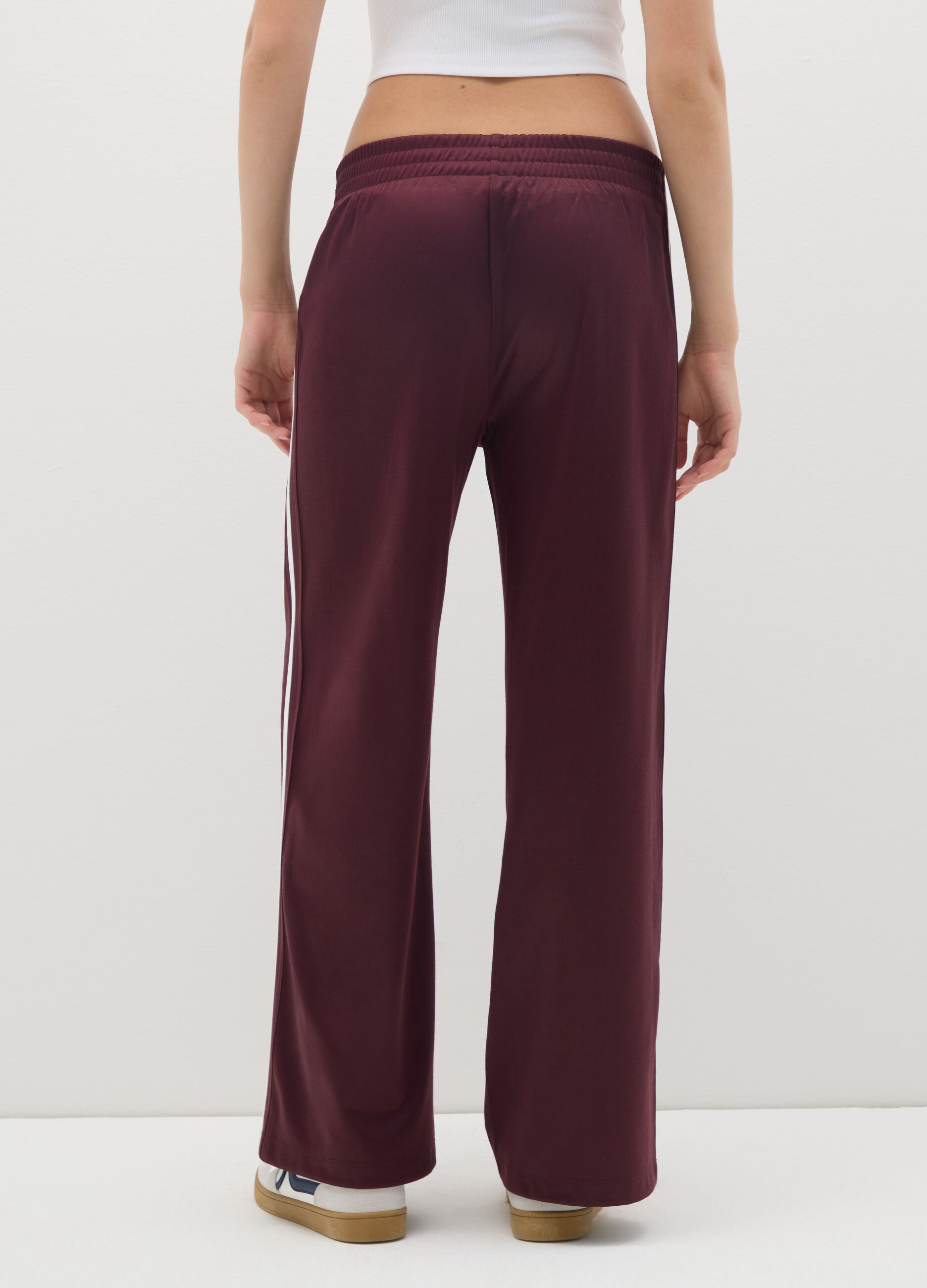Pantaloni in misto cotone rossi relaxed fit