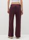 Red Cotton Blend Relaxed Fit Trousers_3