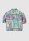 Girl's multicolour pure cotton shirt with floral pattern_1