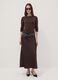 Brown long-sleeve stretch viscose T-shirt_1